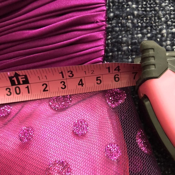Party dress size 8 magenta w bling - Picture 9 of 16